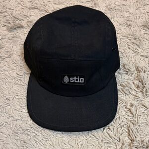 Stio Black Five-Panel Camp Cap